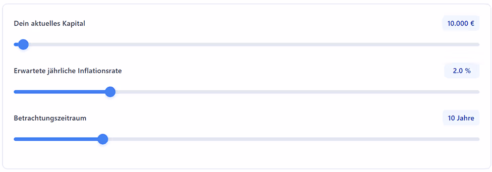 Inflationsrechner Vorschau Inflationsrechner Vorschau