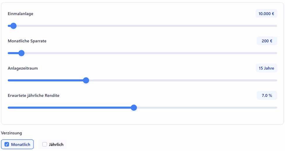 Sparplanrechner Vorschau Sparplanrechner Vorschau